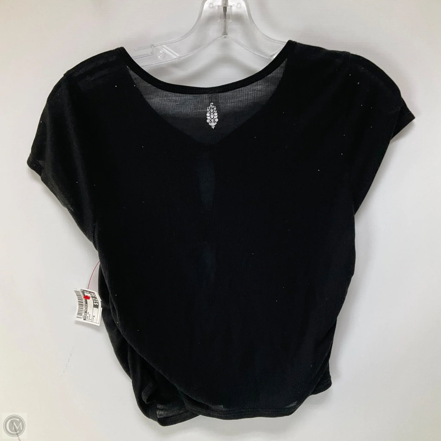 Top Short Sleeve By Free People In Black, Size: M