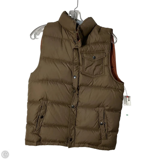 Vest Puffer & Quilted By Fossil In Brown, Size: S
