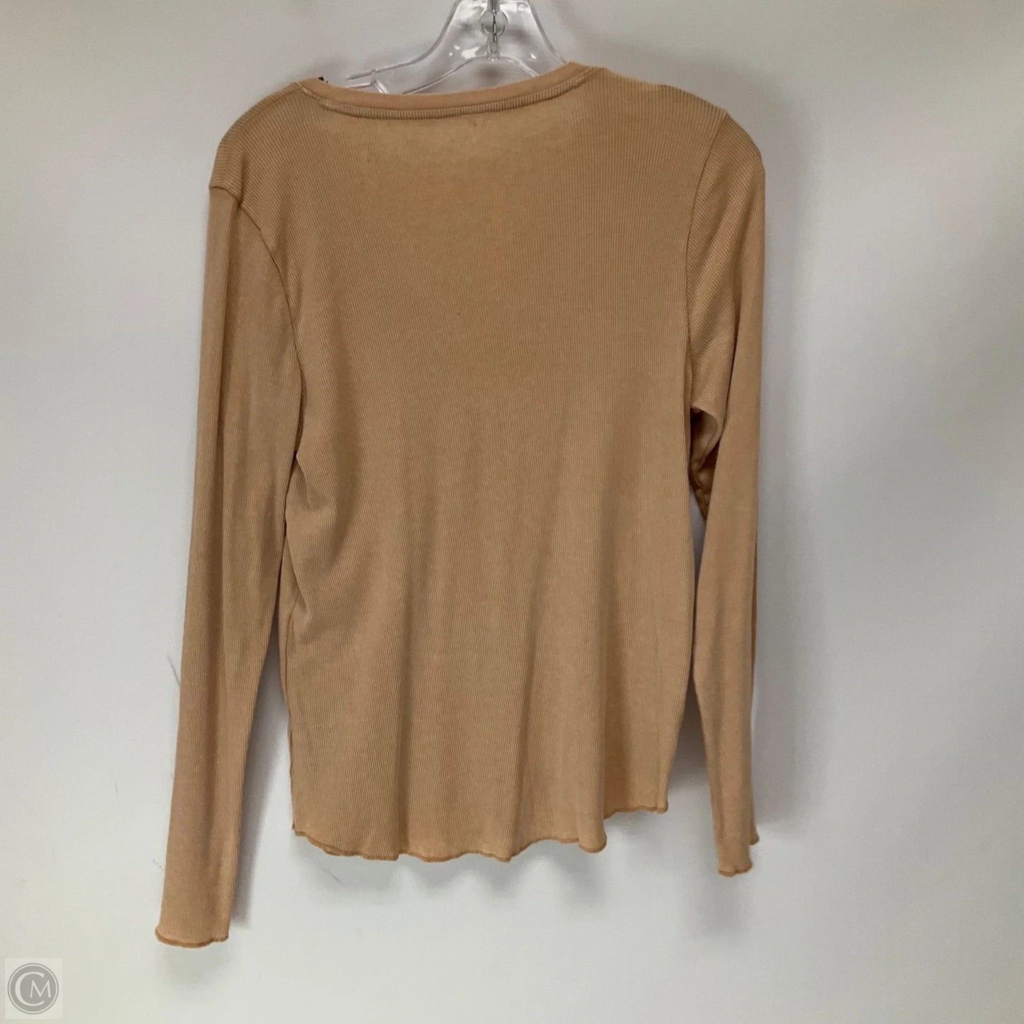 Top Long Sleeve By Aerie In Tan, Size: L