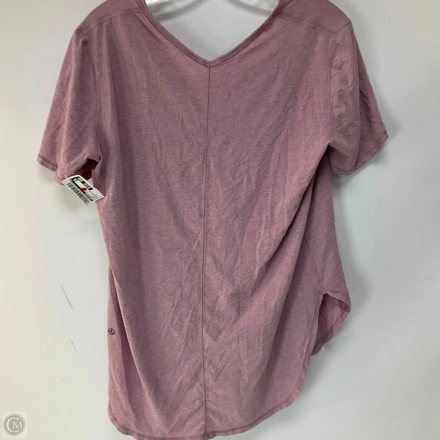 Athletic Top Short Sleeve By Lululemon In Pink, Size: 8
