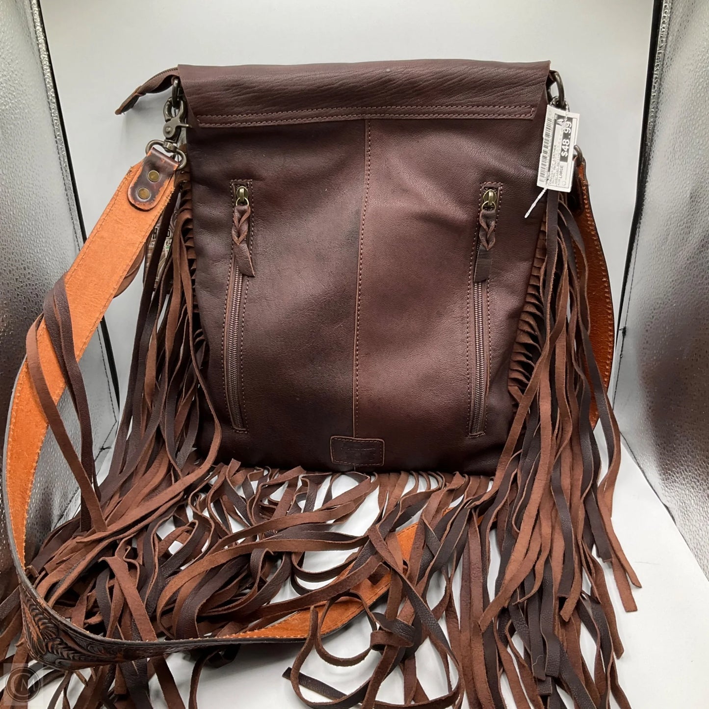 Crossbody Leather By Cmb, Size: Large