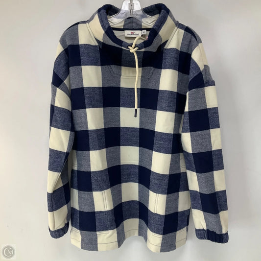 Top Long Sleeve By Vineyard Vines In Blue & White, Size: M