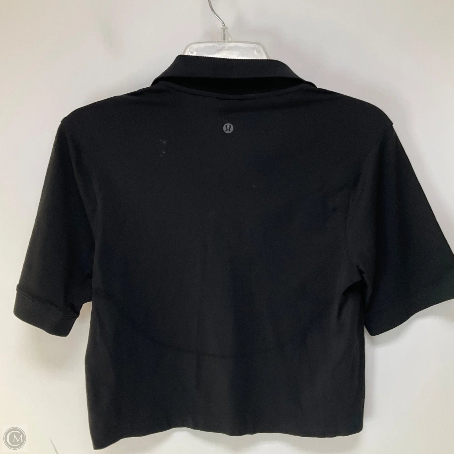 Athletic Top Short Sleeve By Lululemon In Black, Size: 4