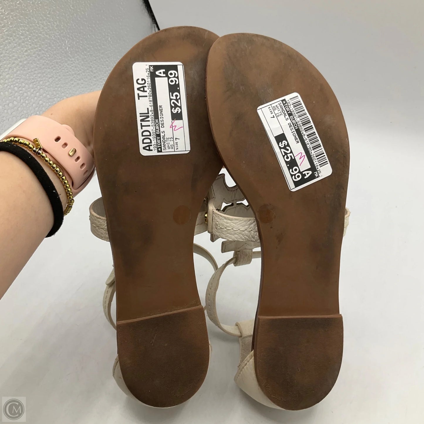 Sandals Designer By Tory Burch In White, Size: 7