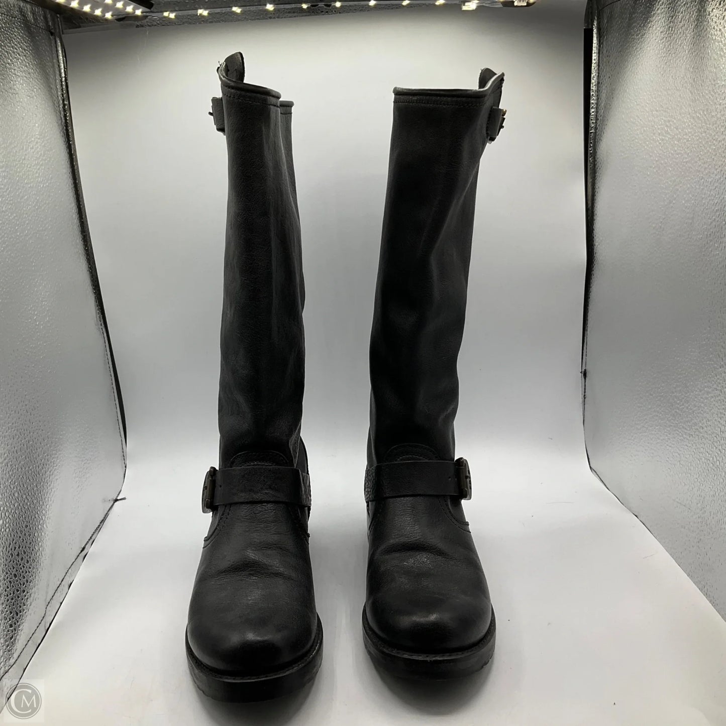 Boots Designer By Frye In Black, Size: 8