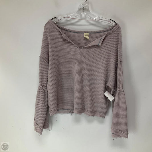 Top Long Sleeve By We The Free In Purple, Size: Xs
