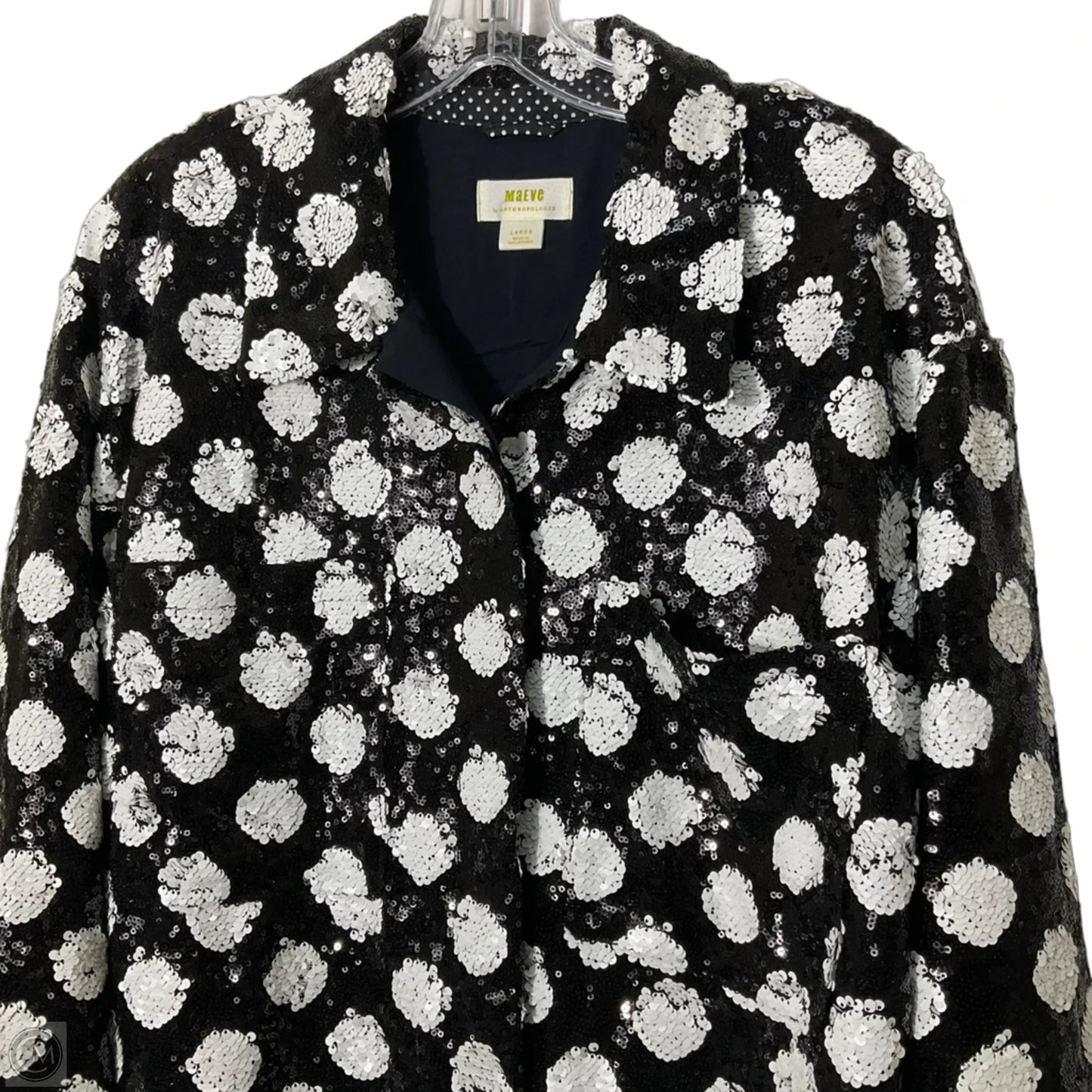 Blazer By Maeve In Polkadot Pattern, Size: L
