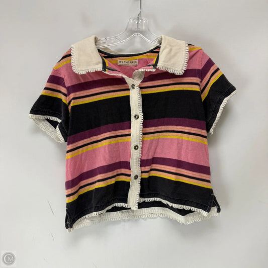 Top Short Sleeve By We The Free In Striped Pattern, Size: L