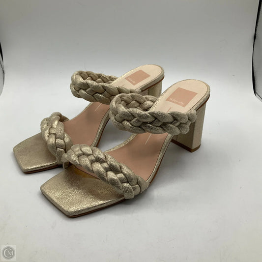 Sandals Heels Block By Dolce Vita In Gold, Size: 8.5
