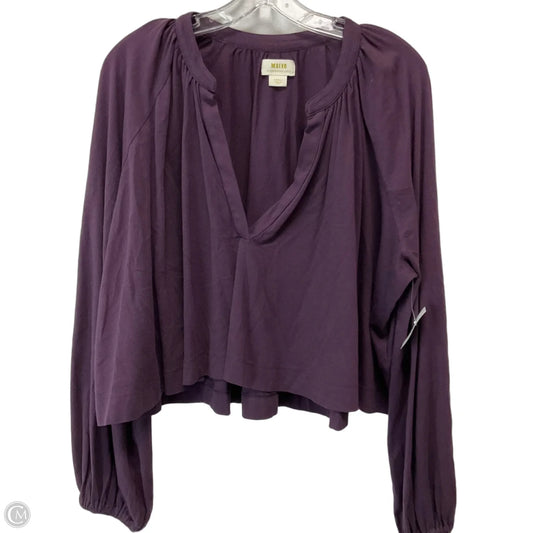 Top Long Sleeve By Maeve In Purple, Size: S