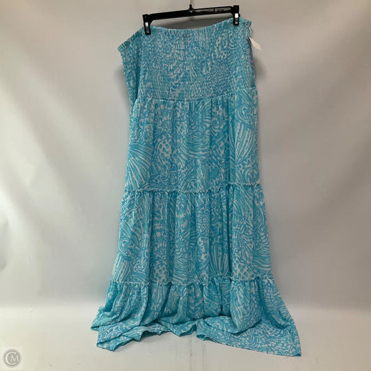 Dress Designer By Lilly Pulitzer In Blue & White, Size: Xl