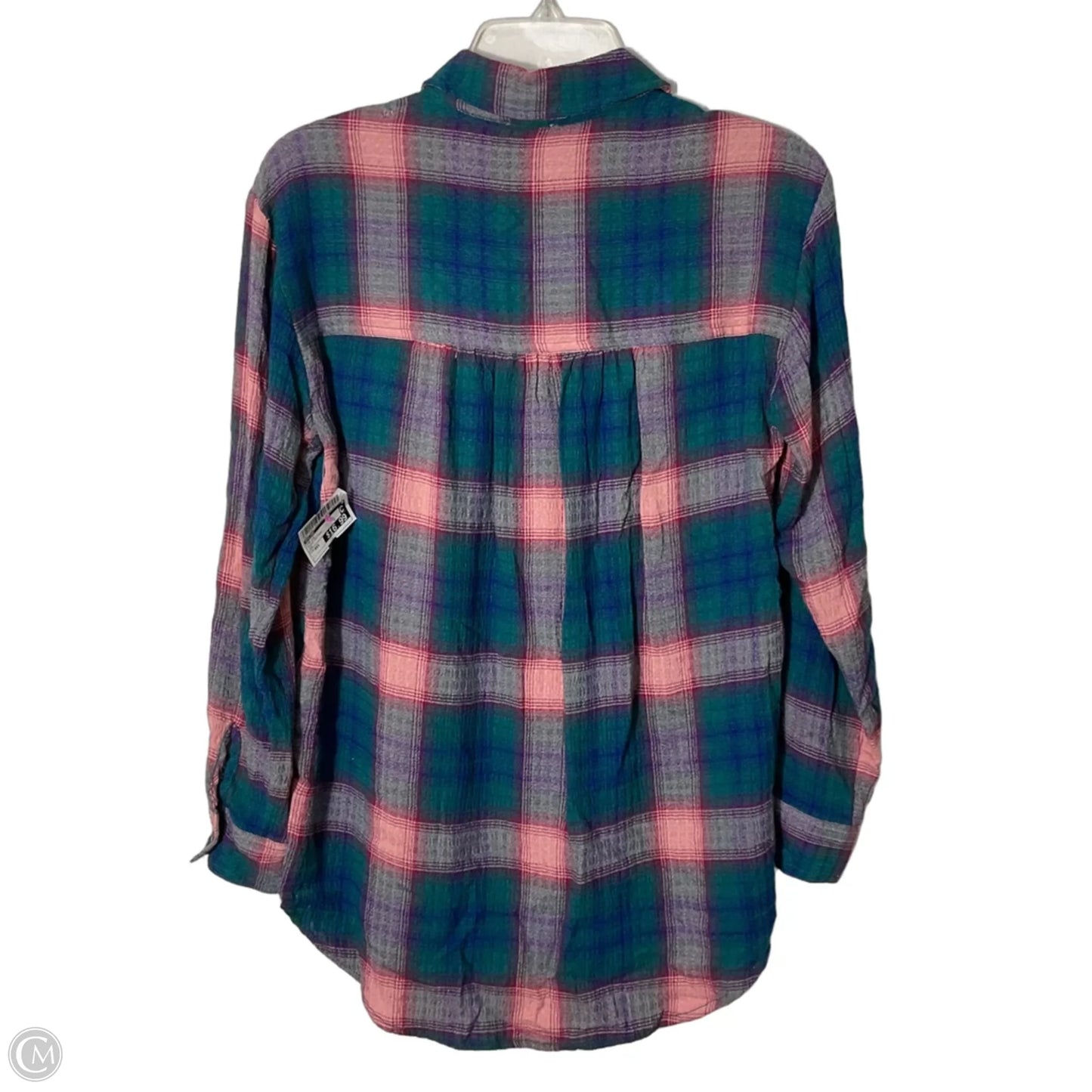 Top Long Sleeve By Pilcro In Plaid Pattern, Size: Xxs