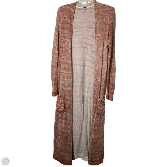 Cardigan By Free People In Orange & Pink, Size: L