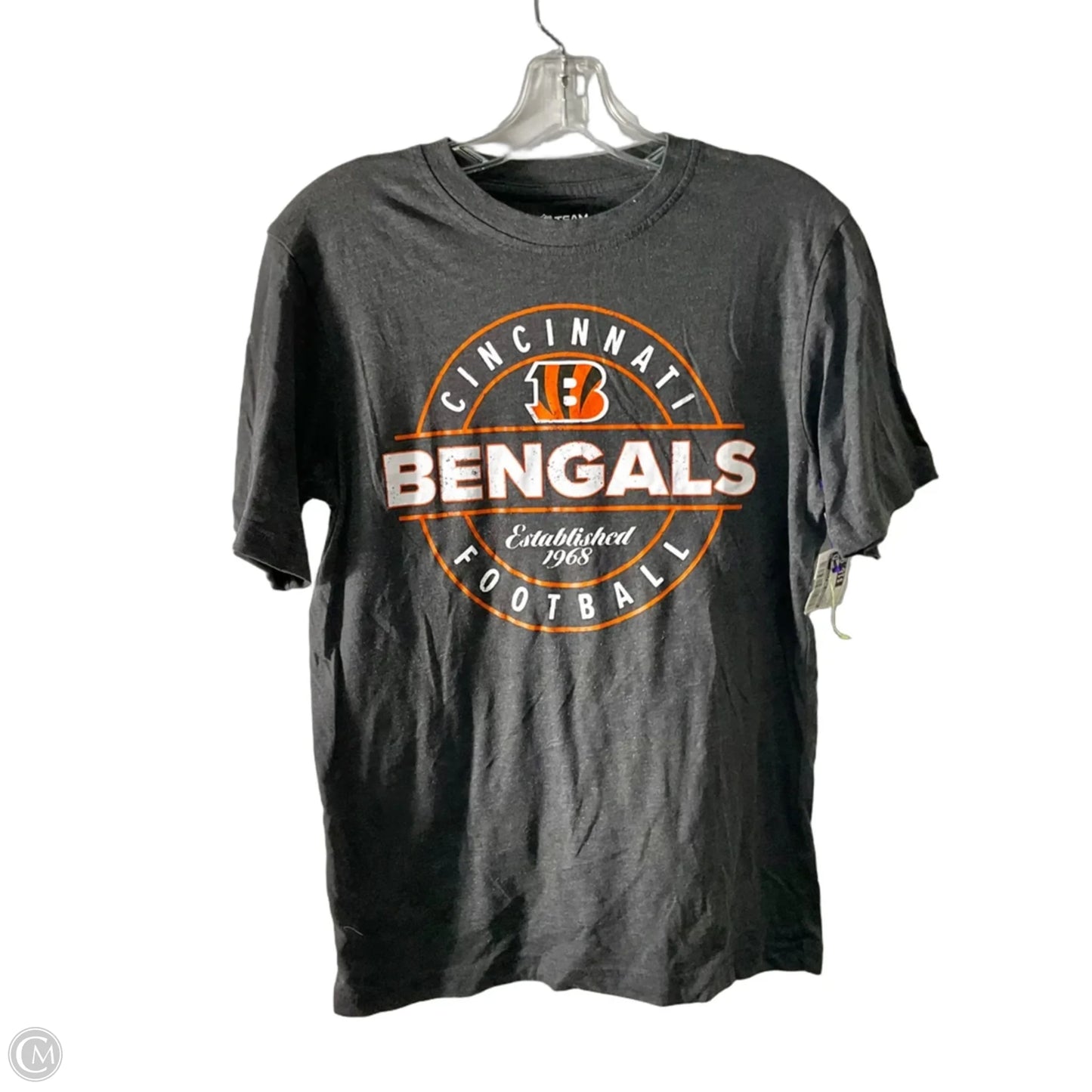 Athletic Top Short Sleeve By Nfl In Grey, Size: S