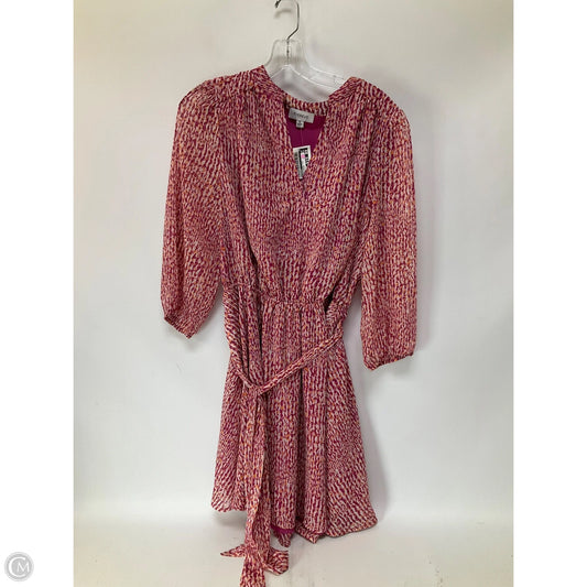 Dress Casual Midi By Evereve In Orange & Pink, Size: M