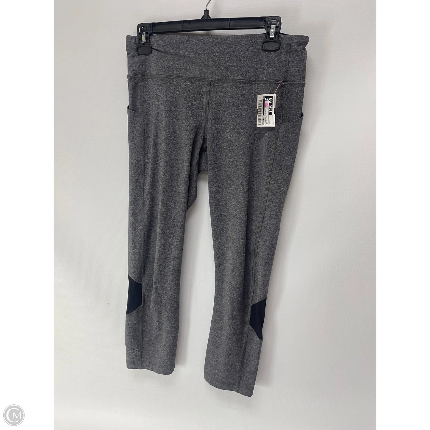 Athletic Leggings Capris By Lululemon In Black & Grey, Size: 8