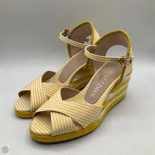 Sandals Designer By Stuart Weitzman In Yellow, Size: 7