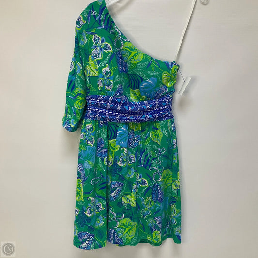 Dress Designer By Lilly Pulitzer In Blue & Green, Size: 0