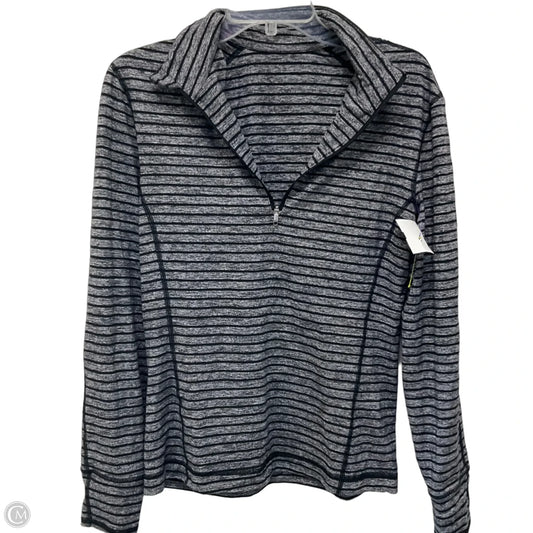 Athletic Top Long Sleeve Collar By Lululemon In Striped Pattern, Size: 10