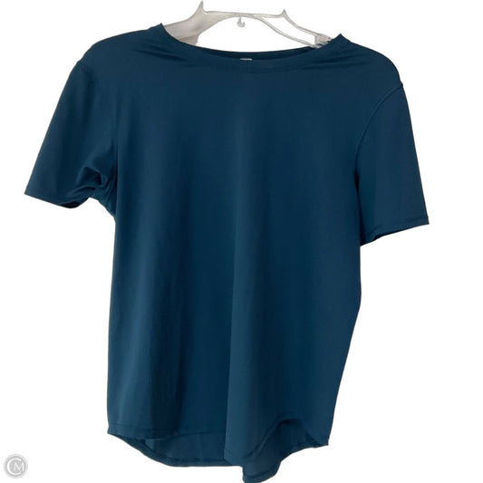 Athletic Top Short Sleeve By Lululemon In Blue, Size: 8