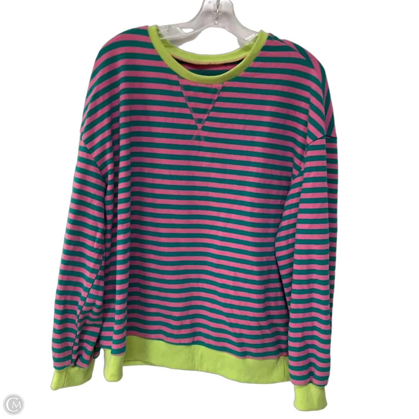 Top Long Sleeve By Cmf In Striped Pattern, Size: M