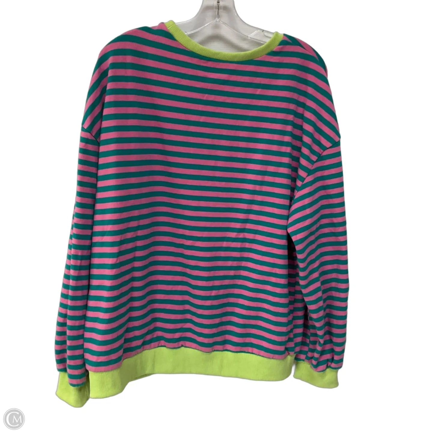 Top Long Sleeve By Cmf In Striped Pattern, Size: M
