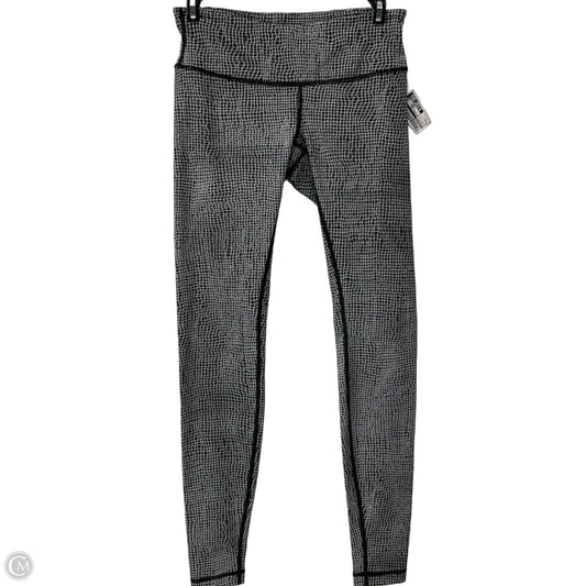 Athletic Leggings By Lululemon In Black & White, Size: 6