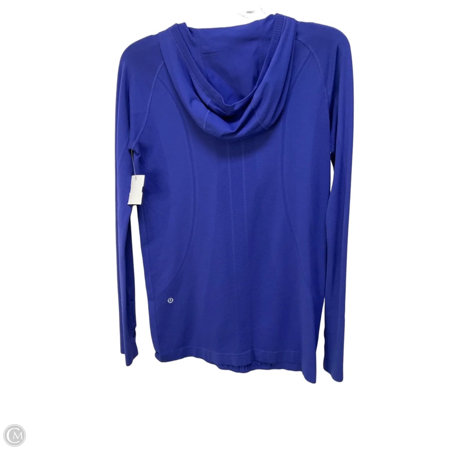 Athletic Top Long Sleeve Hoodie By Lululemon In Blue, Size: 10