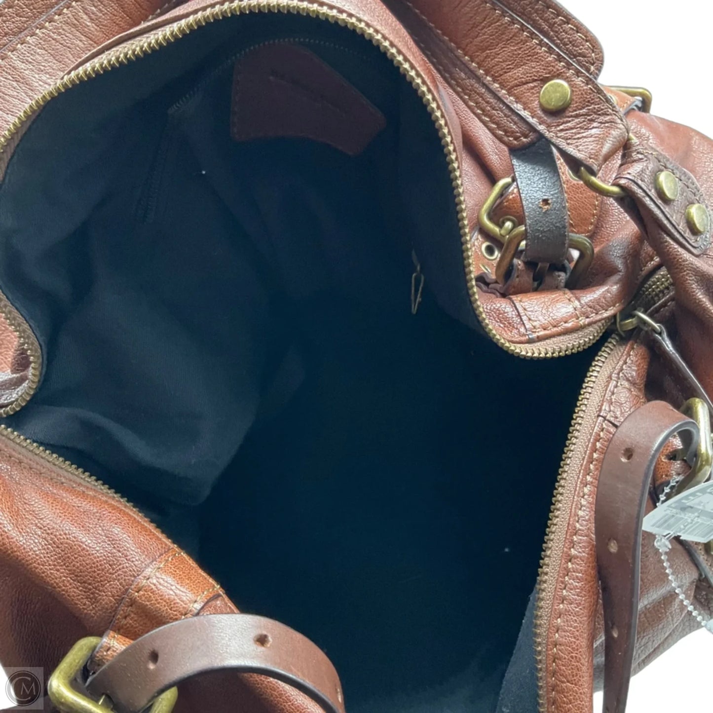 Handbag Leather By Cma, Size: Medium