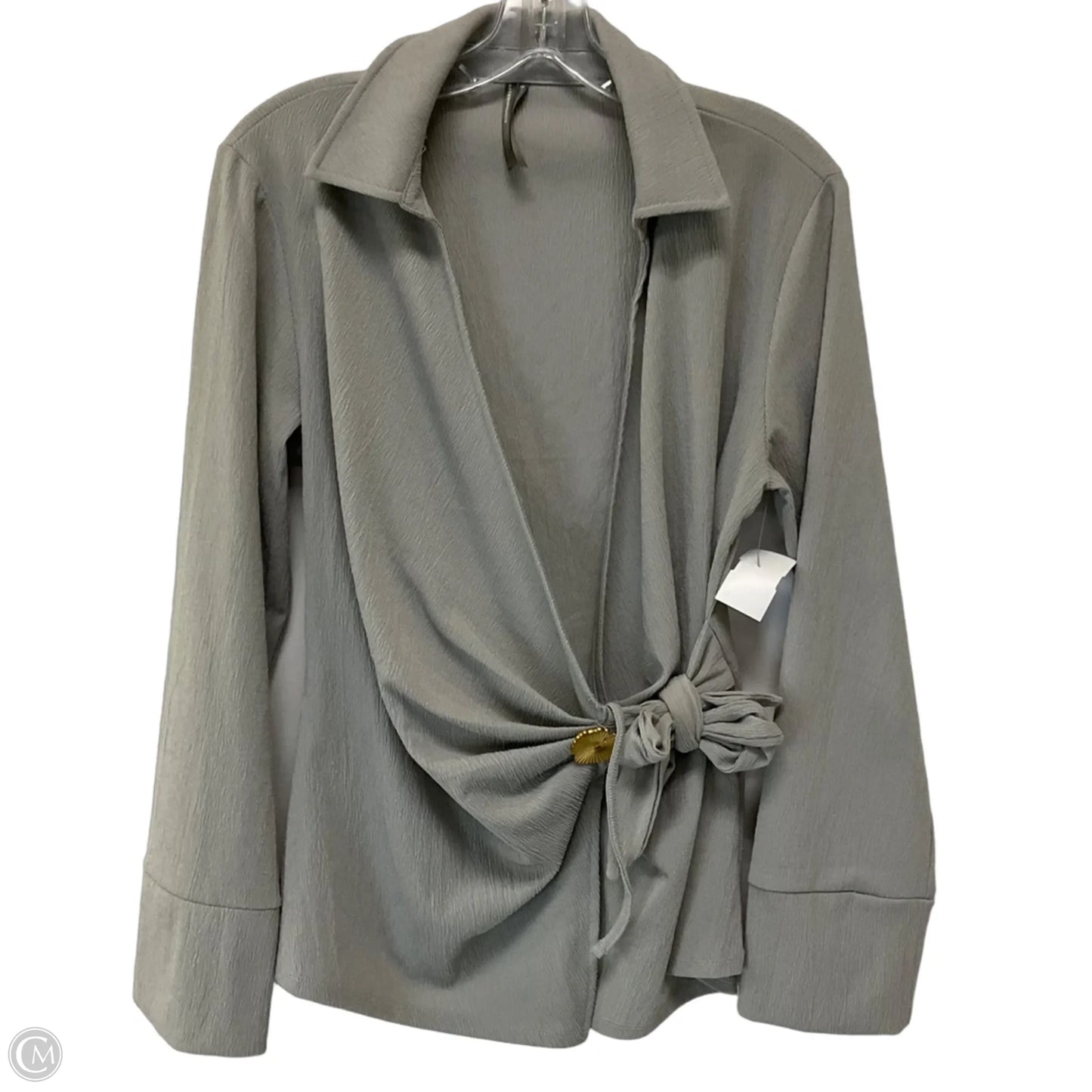 Top Long Sleeve By Anthropologie In Grey, Size: S