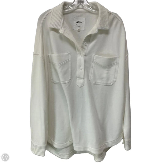 Top Long Sleeve By Aerie In White, Size: M