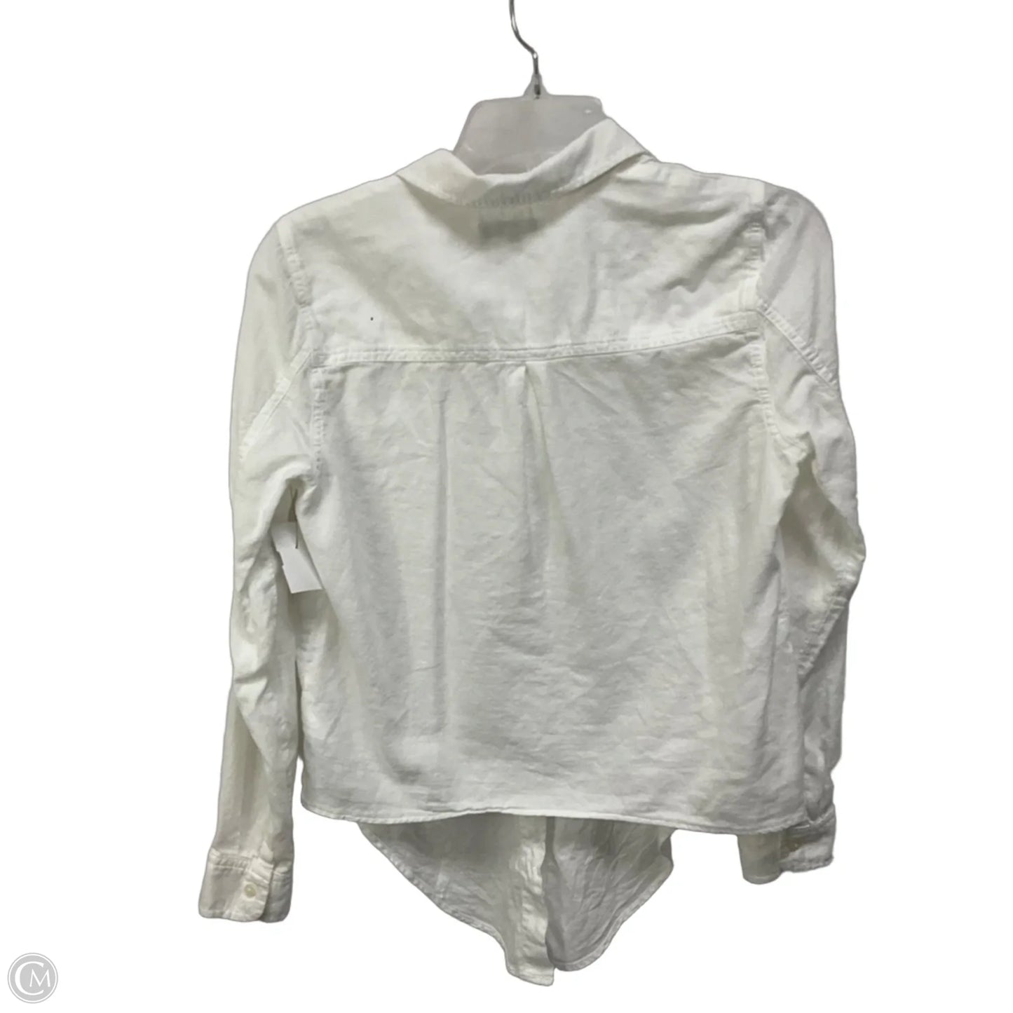 Top Long Sleeve By Madewell In White, Size: S