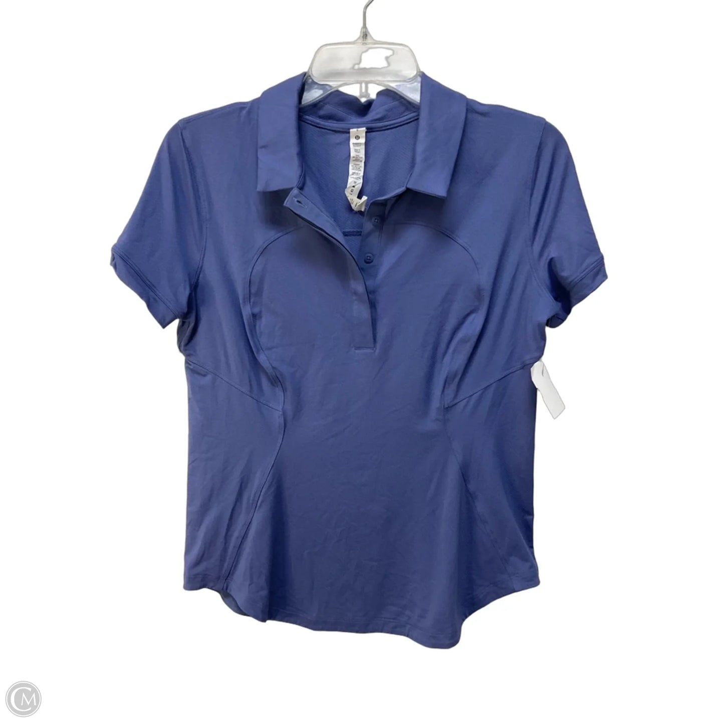 Athletic Top Short Sleeve By Lululemon In Blue, Size: 8