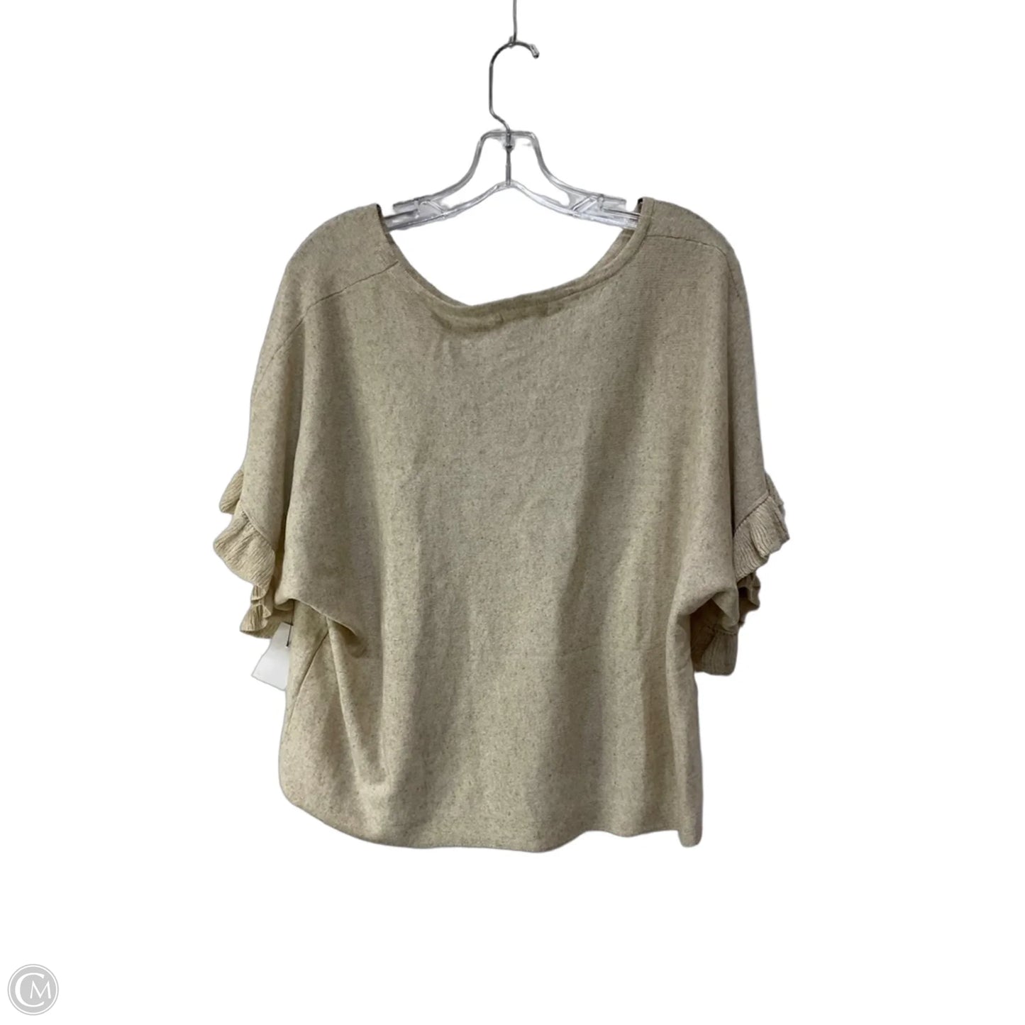 Top Short Sleeve By Max Studio In Cream, Size: M