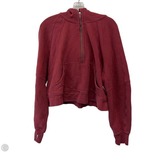 Athletic Sweatshirt Hoodie By Lululemon In Red
