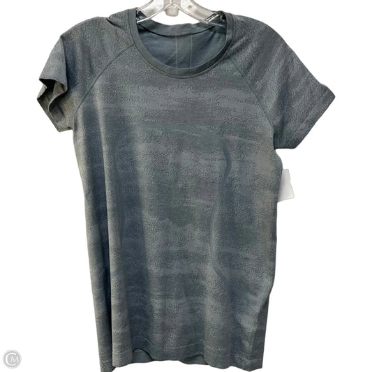 Athletic Top Short Sleeve By Lululemon In Blue, Size: 8