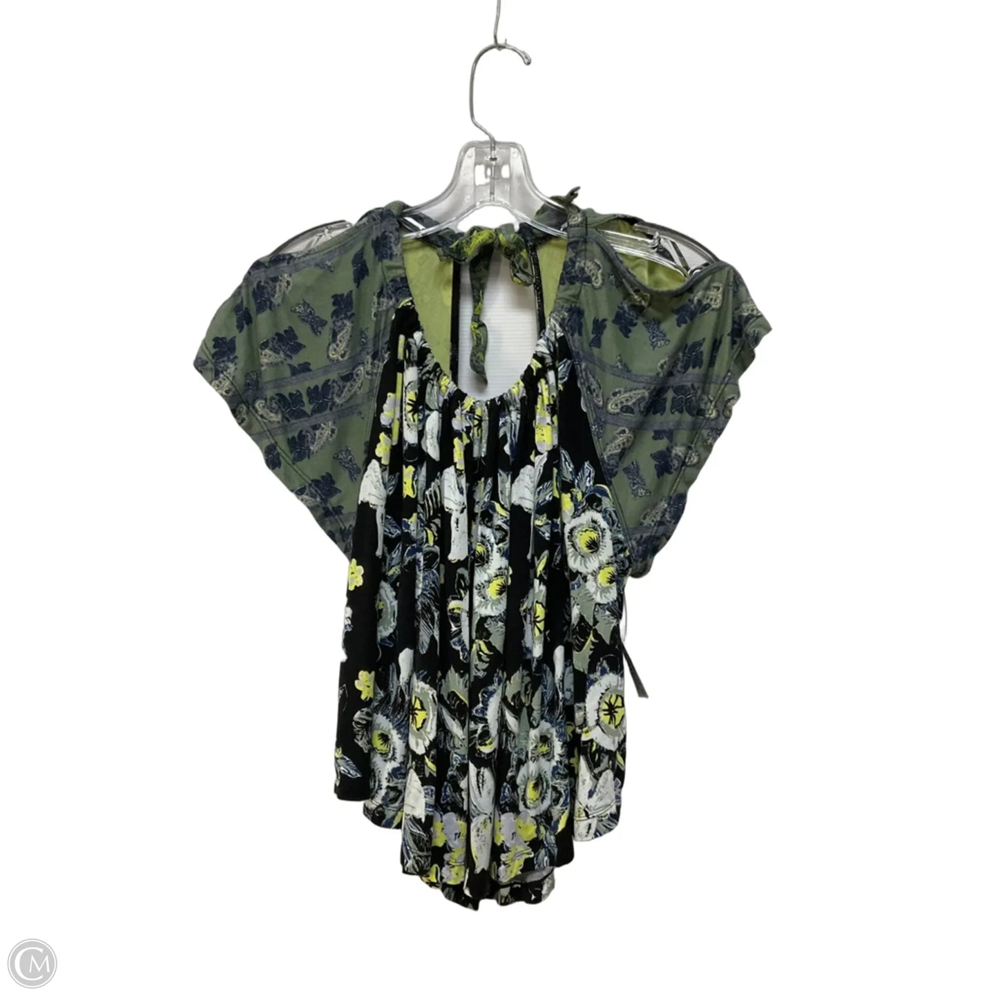 Top Short Sleeve By Free People In Floral Print, Size: Xs