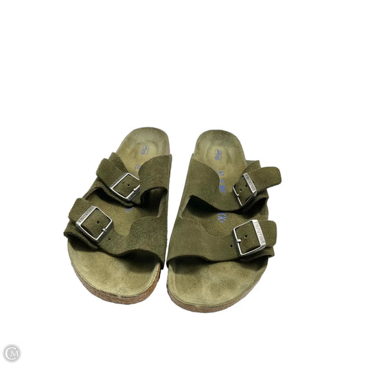 Sandals Flats By Birkenstock In Green, Size: 10