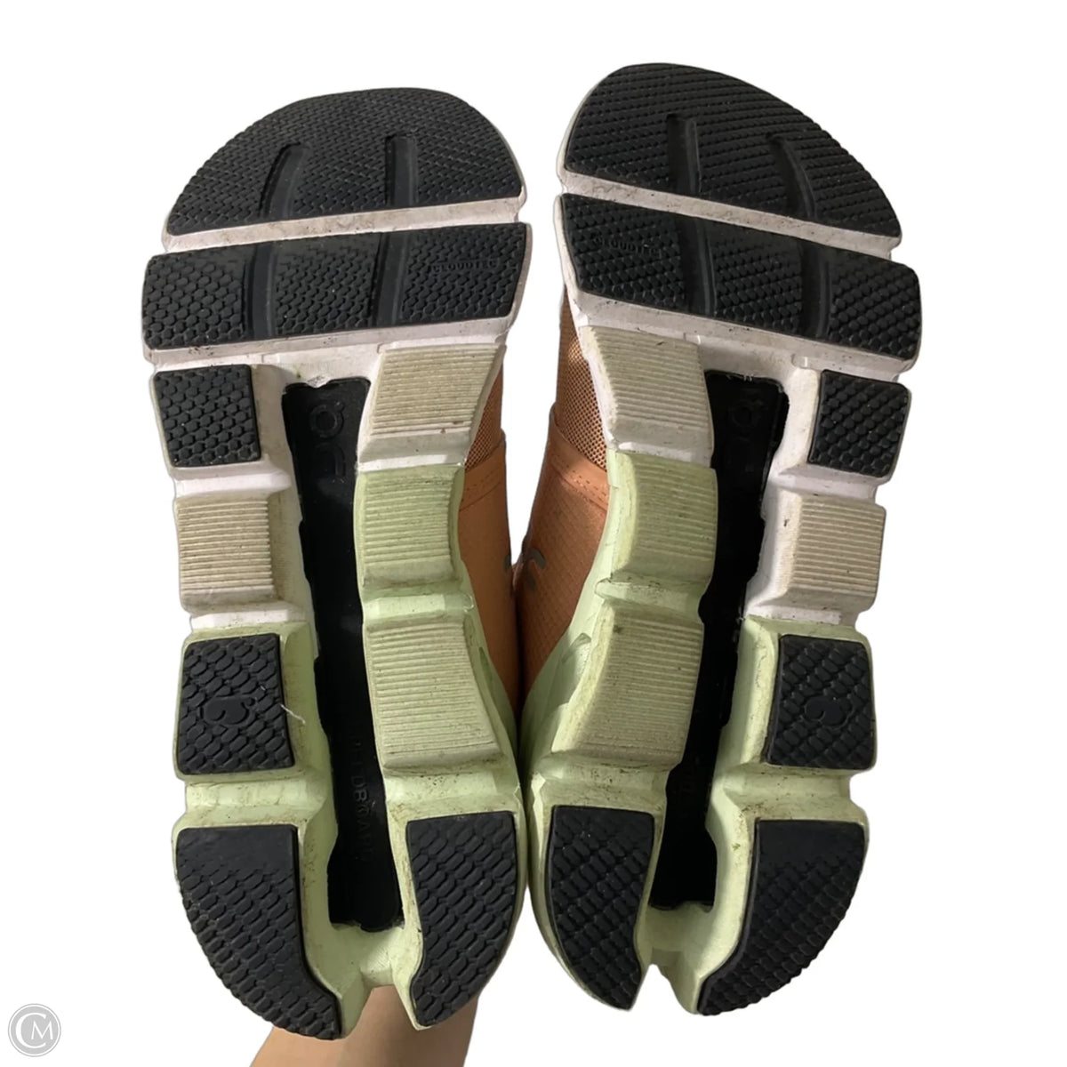 Shoes Athletic By On Cloud In Black & Orange, Size: 9