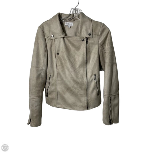 Jacket Moto By Evereve In Tan, Size: S