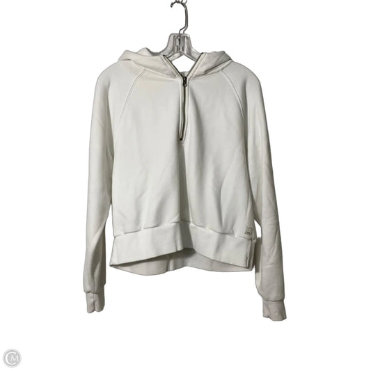 Athletic Sweatshirt Hoodie By Vuori In White, Size: M