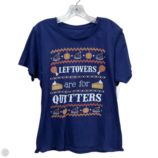 Top Short Sleeve By Cmf In Blue, Size: Xl