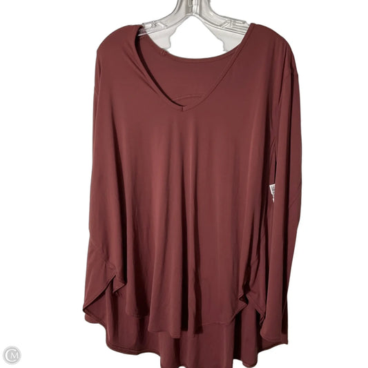 Athletic Top Long Sleeve Crewneck By Lululemon In Maroon, Size: 18