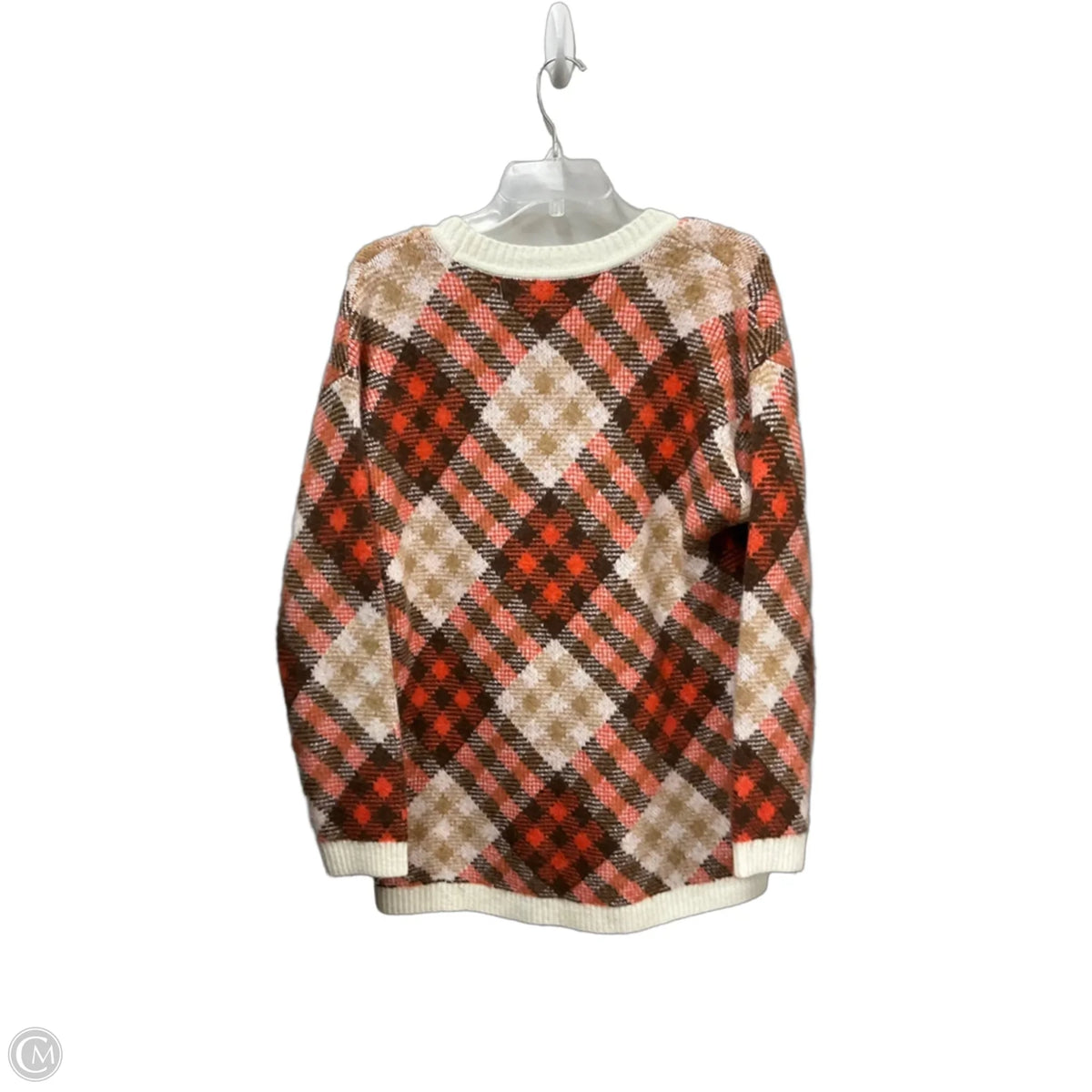 Cardigan By Talbots In Plaid Pattern, Size: M