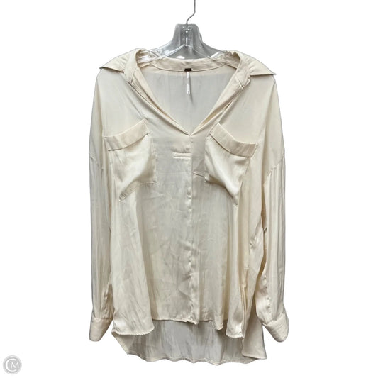 Top Long Sleeve By Free People In Cream, Size: M