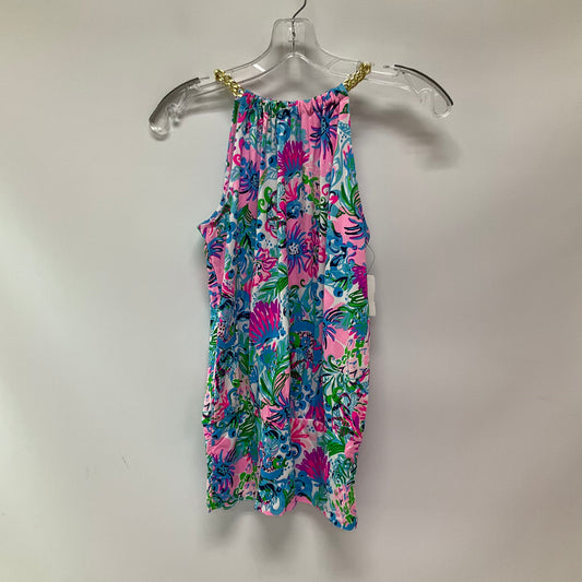 Tank Top Designer By Lilly Pulitzer In Floral Print, Size:Xxs