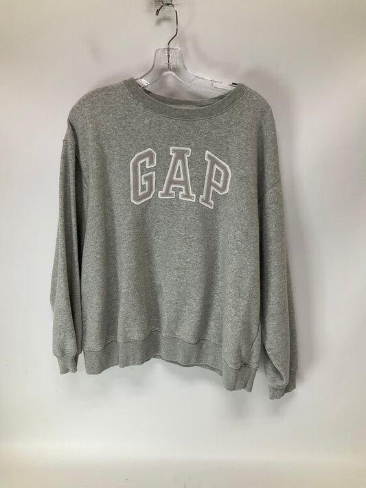 Sweatshirt Crewneck By Gap In Grey, Size: L