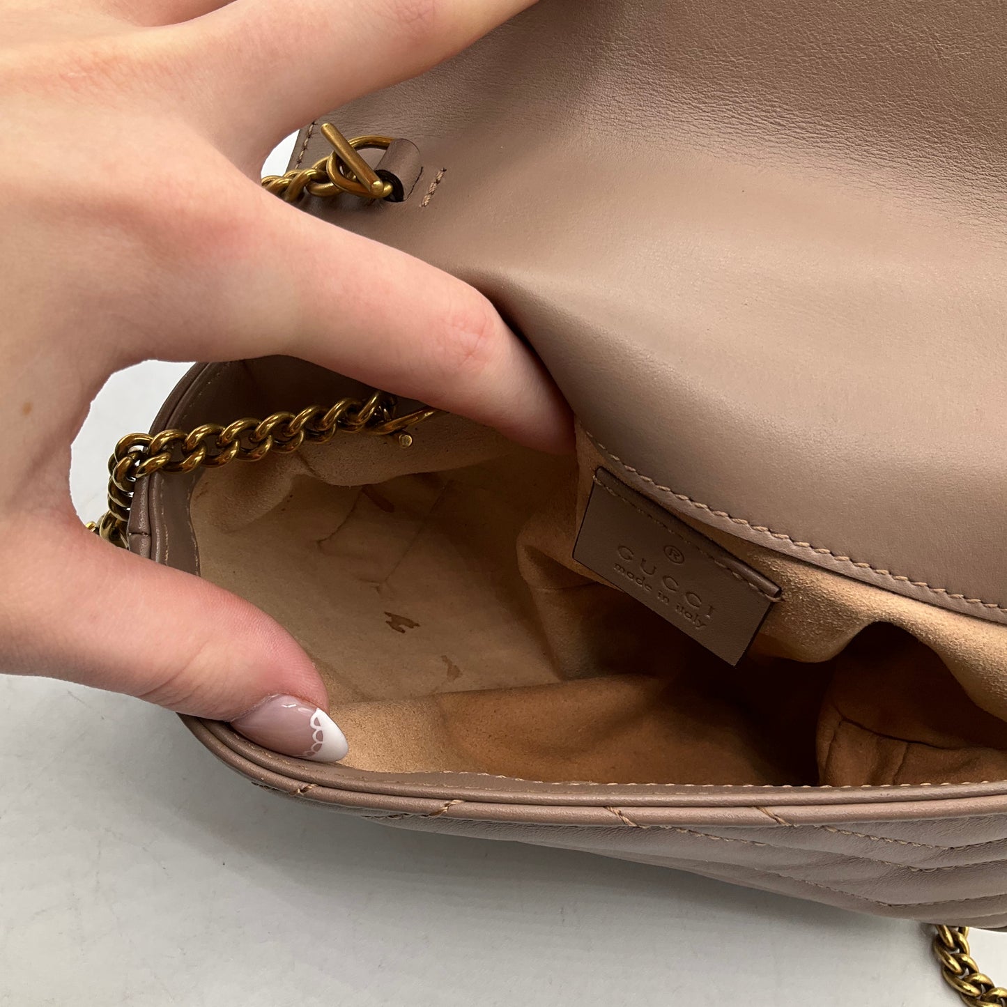 Crossbody Luxury Designer By Gucci, Size: Small